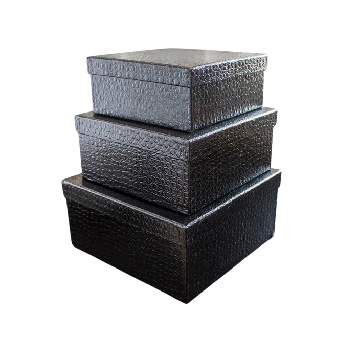 SQUARE PAPER BOX SET OF 3
