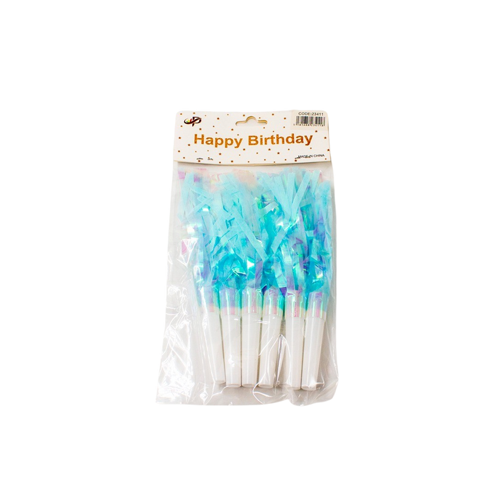PARTY WHISTLE BLUE - 6PCS