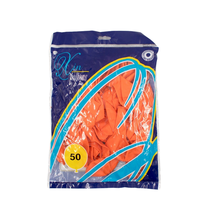ORANGE LATEX BALLOON 30CM - 50PCS