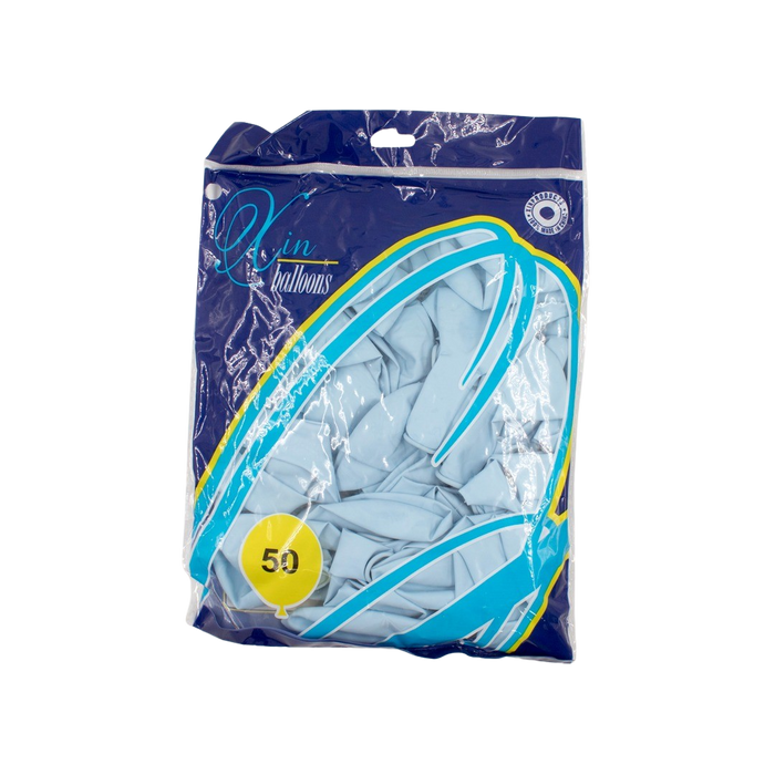 BABY BLUE LATEX BALLOON 30CM - 50PCS
