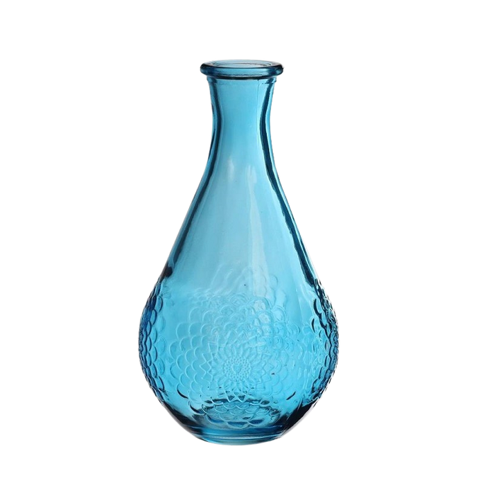 VASE DAHLIA H16X9CM OCEAN BLUE