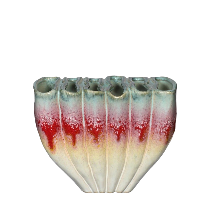 RAINBOW FLOWER BOWL 20.5X10XH16CM