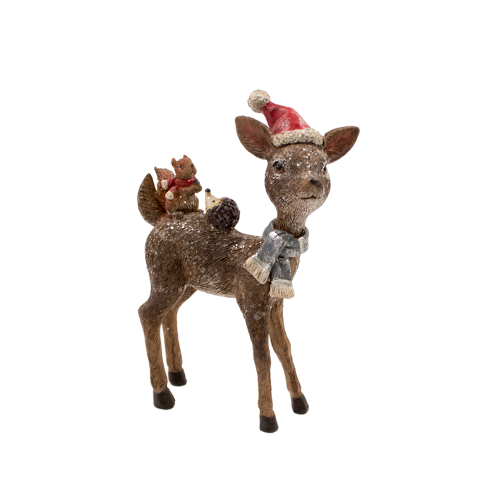 X-MAS STANDING DEER 11X5X16CM