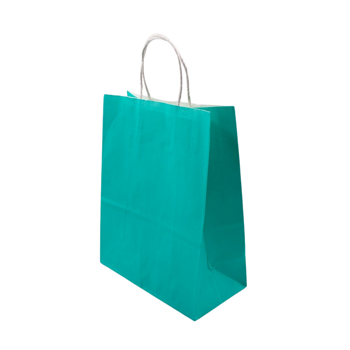 PAPER BAG 15X8X21CM TURQUOISE