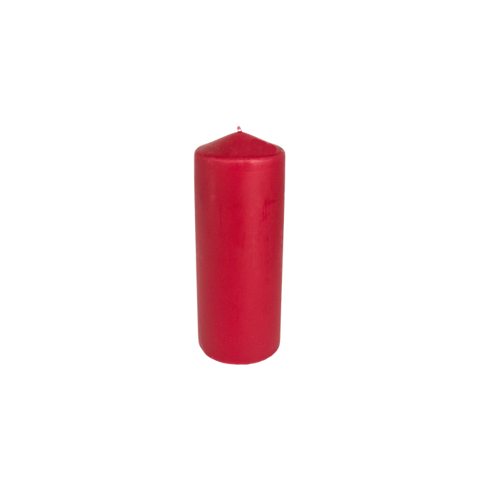 CANDLE PILLAR 6XH10CM RED