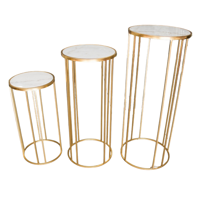 MARBLE STANDS SET OF 3 - 100CM/85/65CM