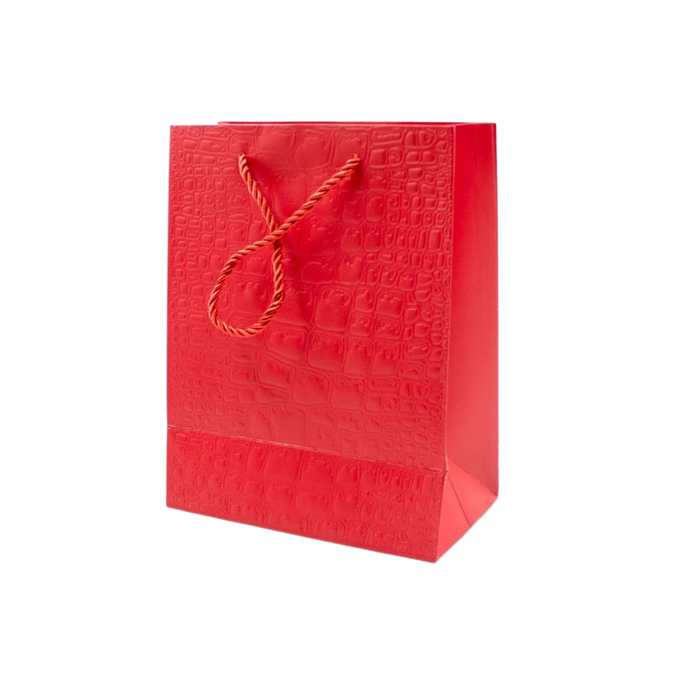 PAPER BAG RED 23x18x9cm