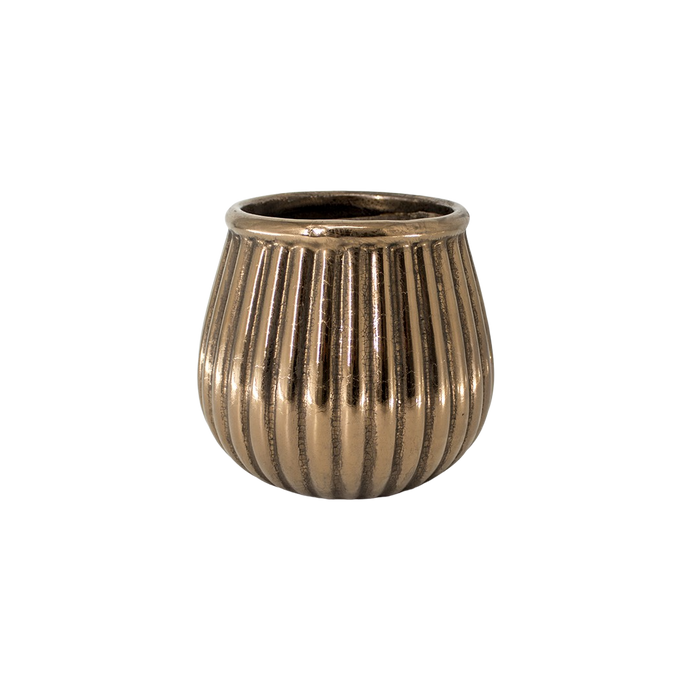 CERAMIC POT 20X20X18.5CM GOLD