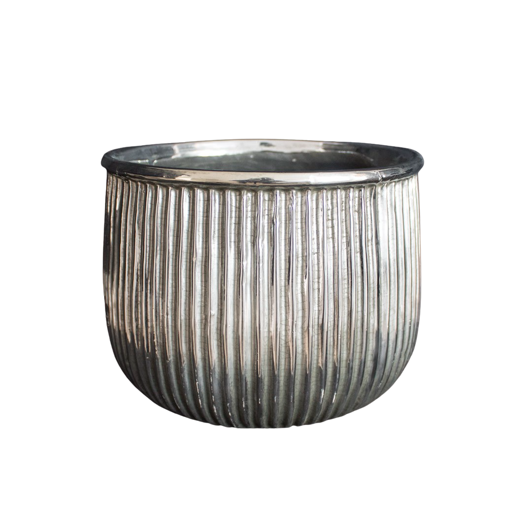 CERAMIC 24X24X18 SILVER