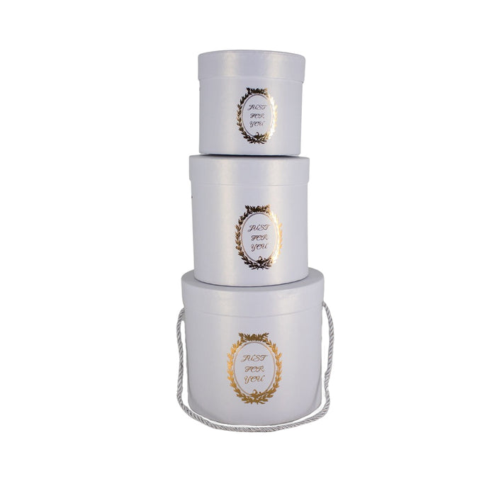 PAPER BOX WHITE SET OF 3