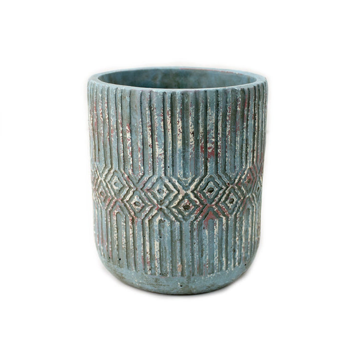 CERAMIC POT 19X21.5CM BLUE