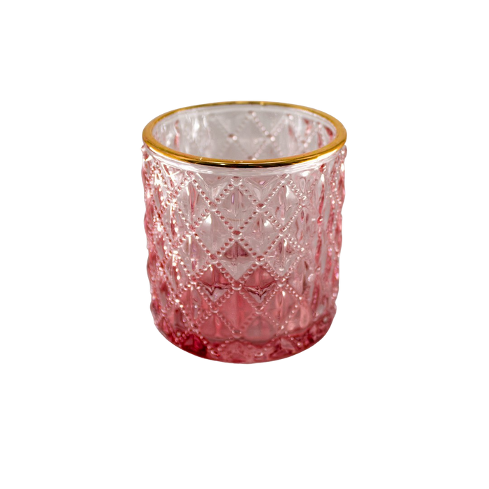 GLASS POT 7X7.5CM PINK