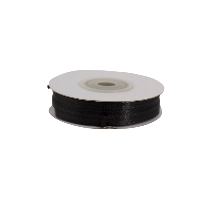 SATIN RIBBON BLACK 3MMX50M