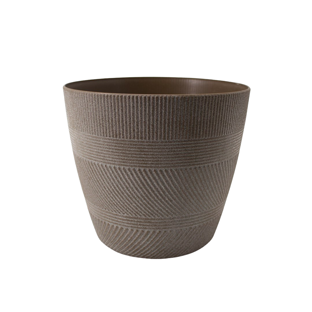 PLASTIC POT GRAY 18X18X17CM