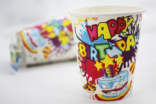 Cups set of 10 happy birthday 9cm - Deventor