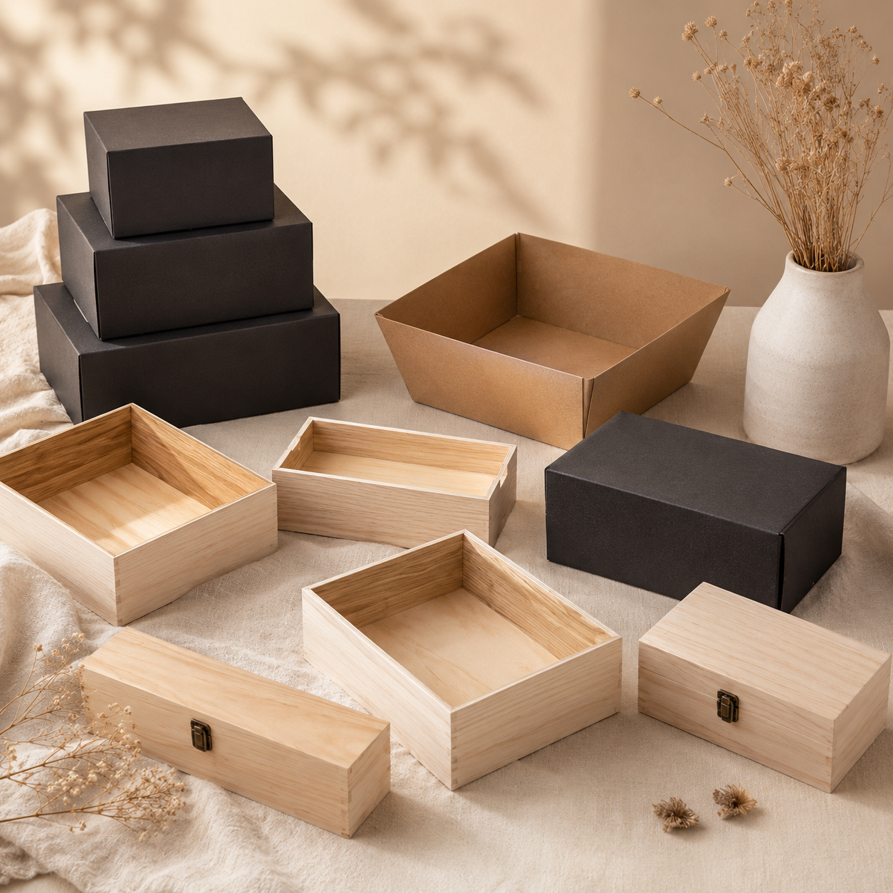 Wooden & Paper boxes