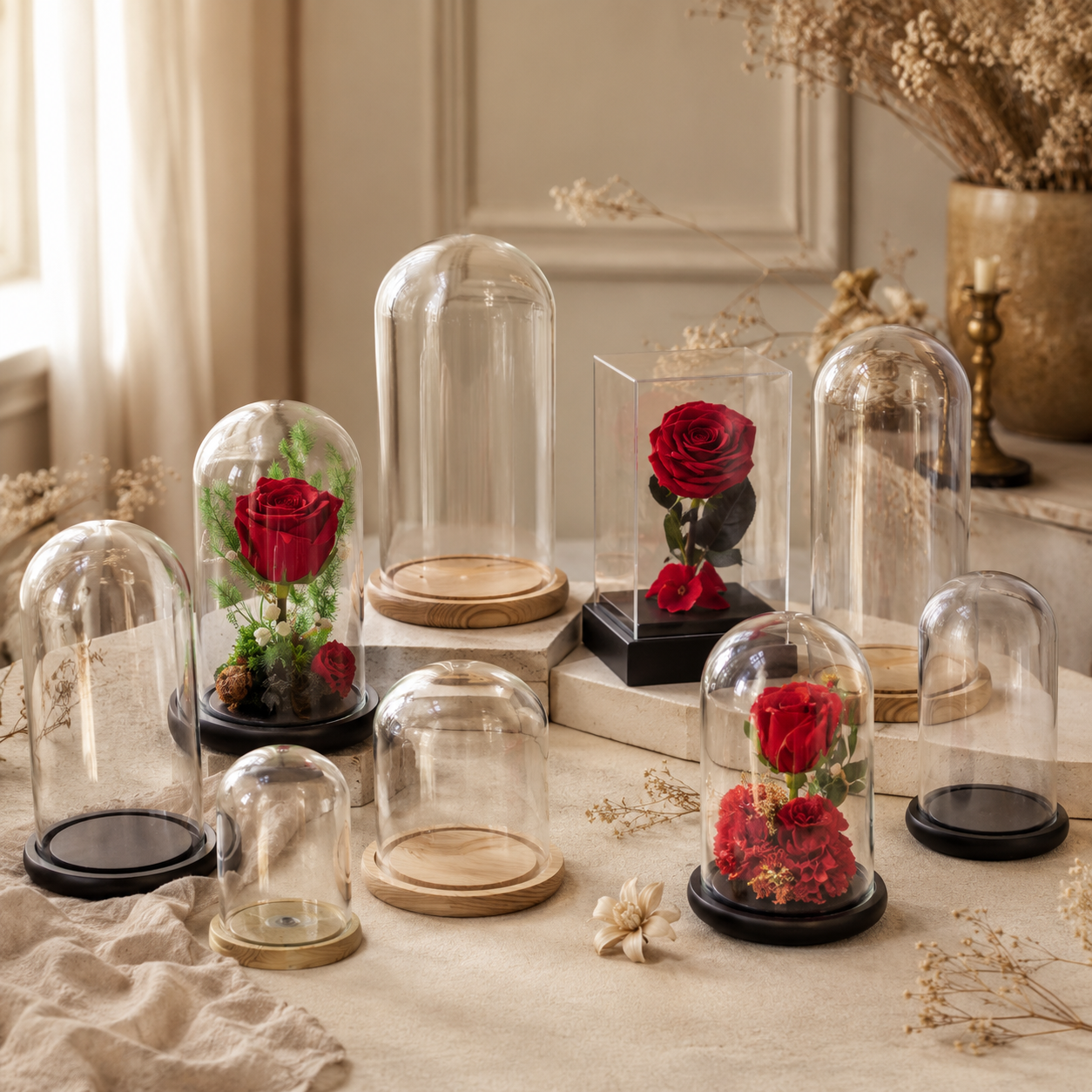 Glass domes