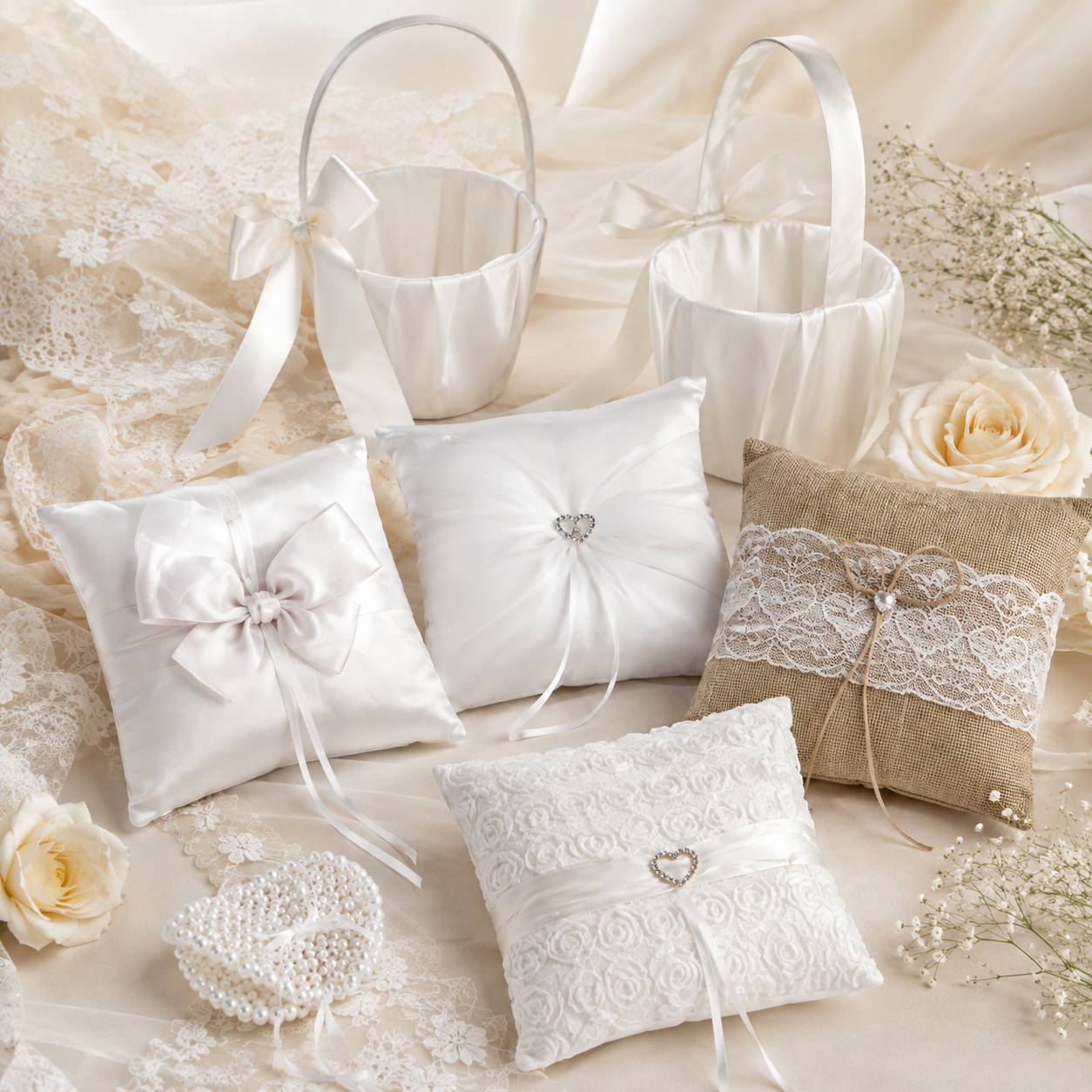 Wedding Pillow/Baskets
