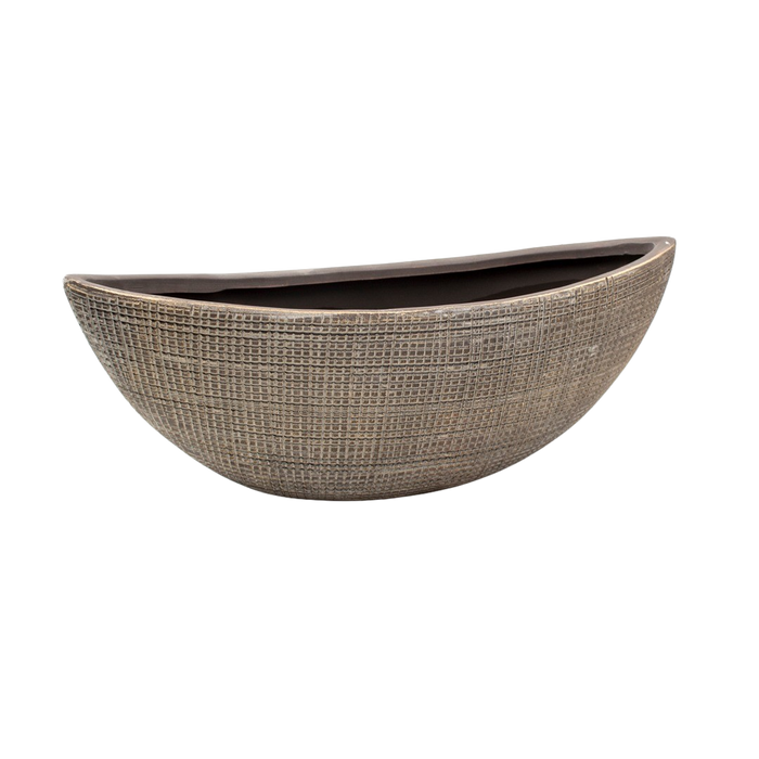 POTTERY OVAL H14.5X14.5CM