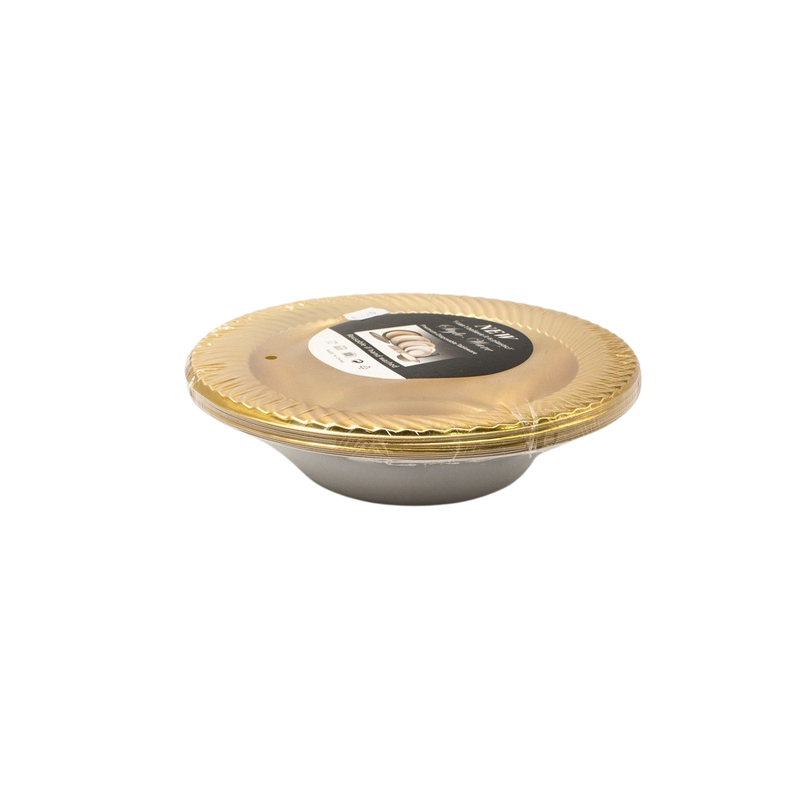 GOLD PAPER BOWL 18CM - 10PCS