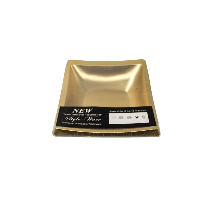 BOWL SQUARE GOLD 6PCS