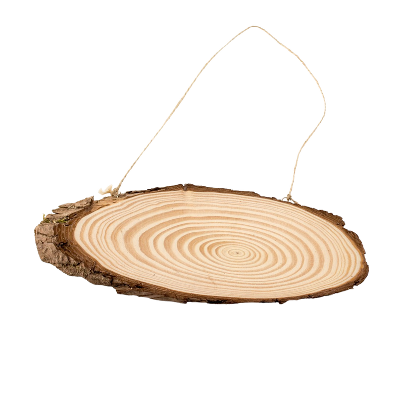 WOODEN SLICE PIECES 25CM