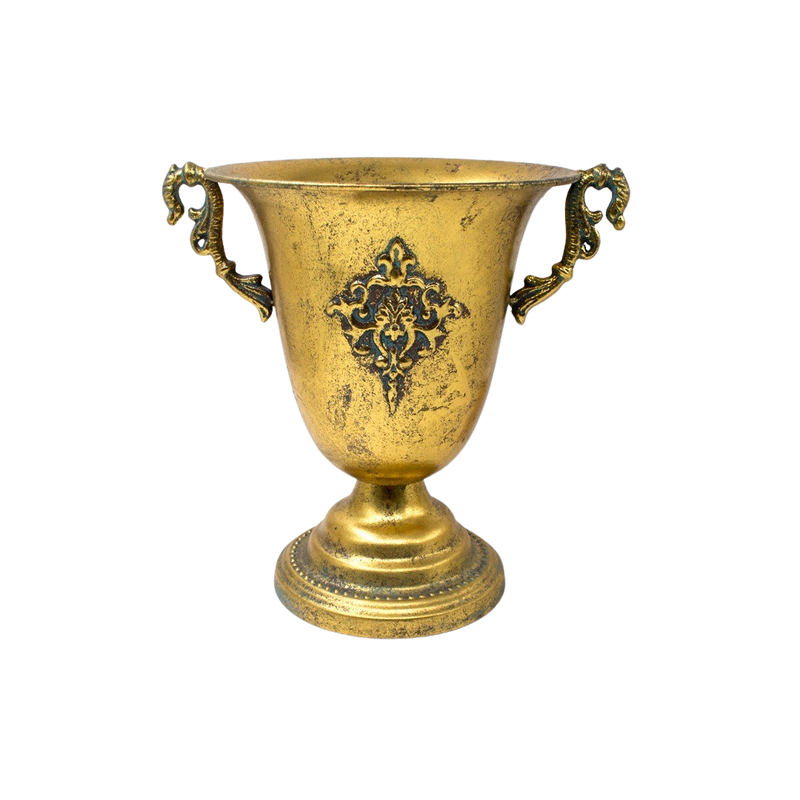 METAL CUP GOLD 26X21X26hCM