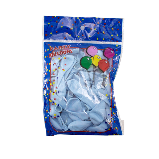 LATEX BALLOON MAC/BLUE 50PCS - 12CM