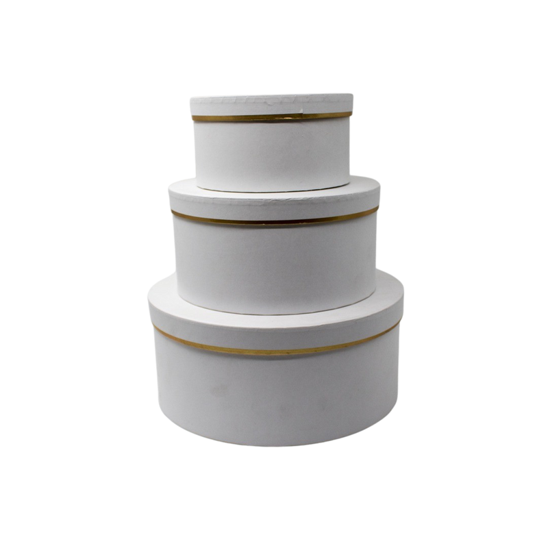 WHITE PAPER BOXES SET OF 3