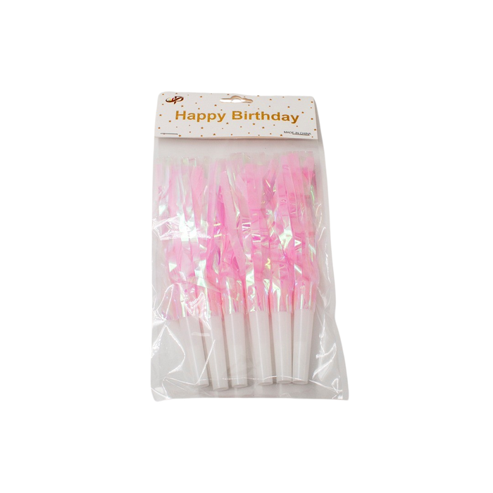 PARTY WHISTLE PINK - 6PCS