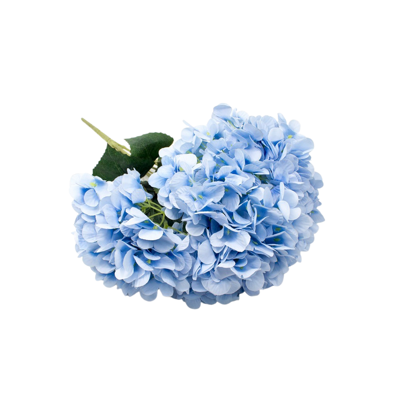 ARTIFICIAL ORTANSIA BUSH L/BLUE 45CM