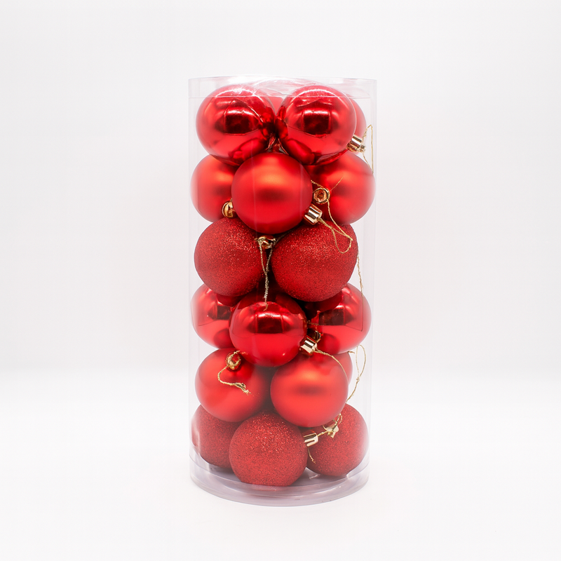 CHRISTMAS BALLS 7CM - 24PCS