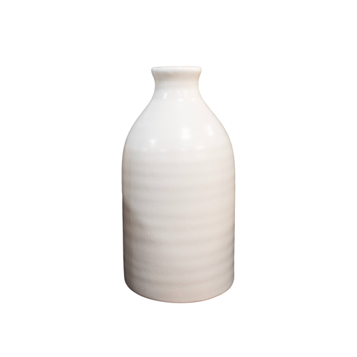 CERAMIC VASE WHT 21HX4CM Deventor