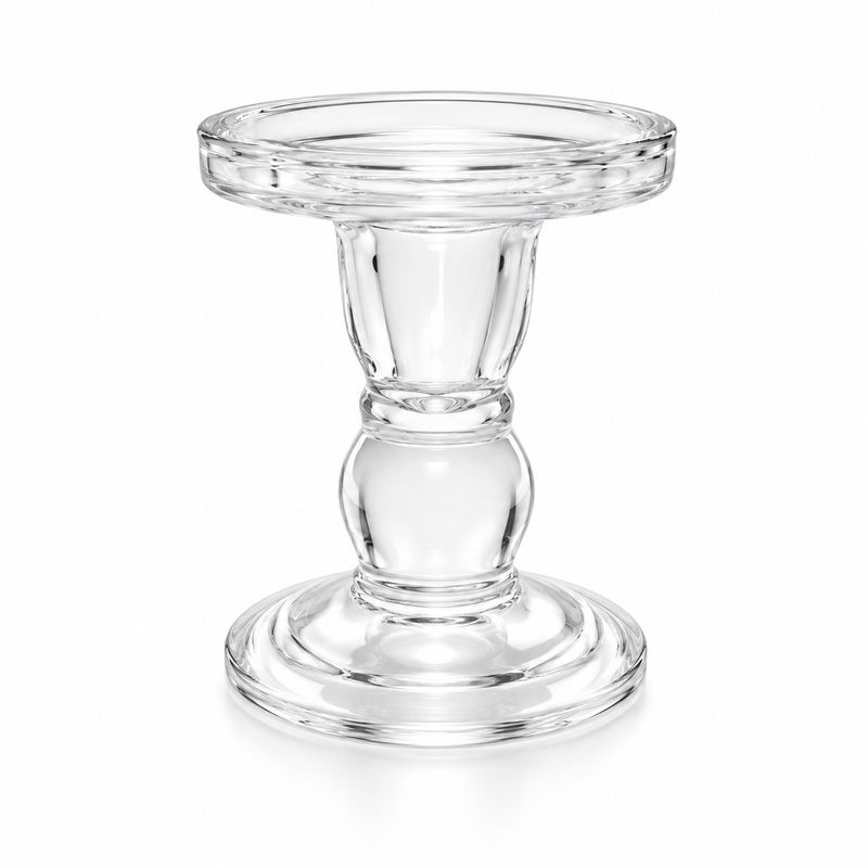 GLASS CANDLE HOLDER 11HX8.5D Deventor