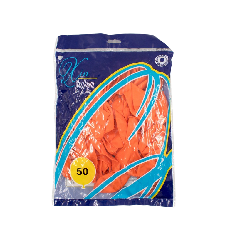 ORANGE LATEX BALLOON 30CM - 50PCS
