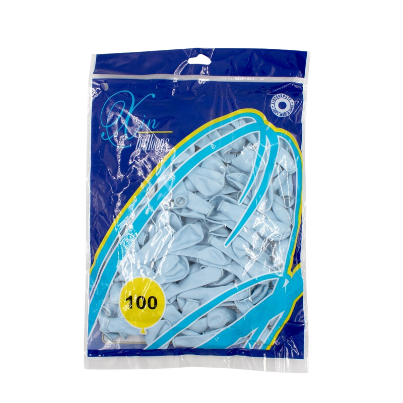BABY BLUE LATEX BALLOON 12CM - 100PCS