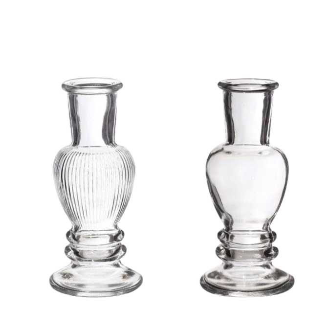 VENICE VASE CANDLE H11.3X5 CLEAR