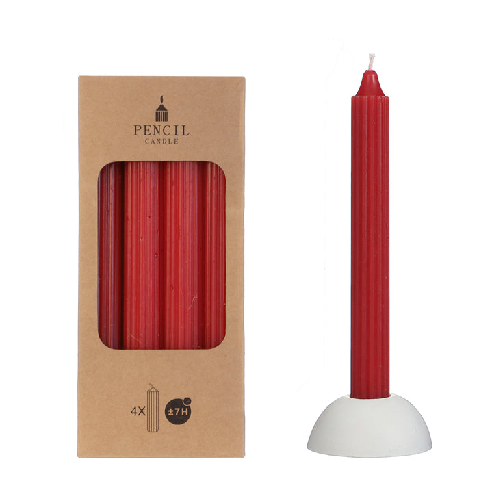 CANDLE PENCIL RED 20X2.2CM