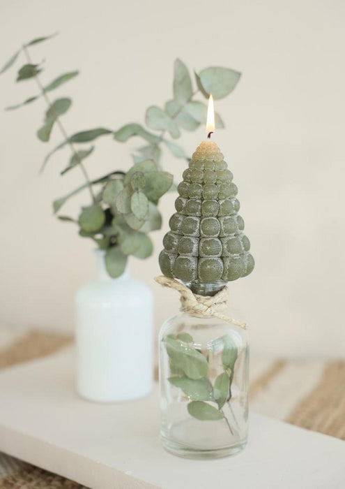 BUBBLE TREE CANDLE H12X7CM