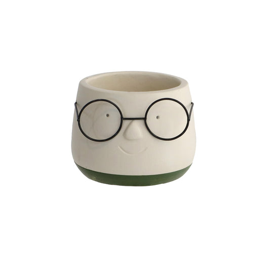 POT WITH GLASSES 8.8 X 6.5CM