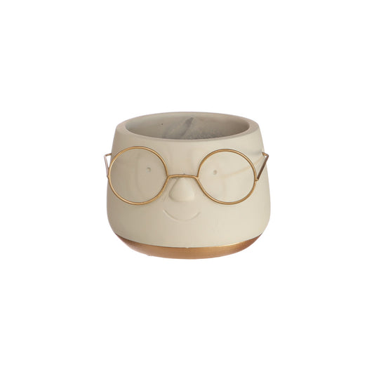 POT GOLD WITH GLASSES 8.5 X 6.5 CM