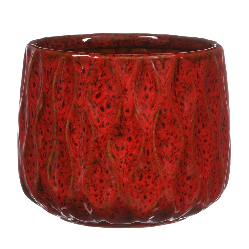 WAVE POT 15X12HCM RED