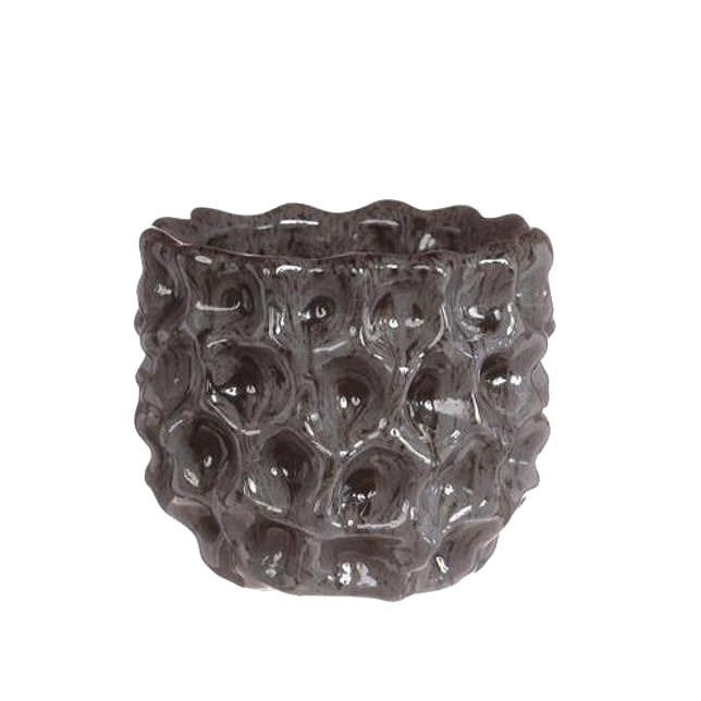 VASE DARK GREY 15X20HCM