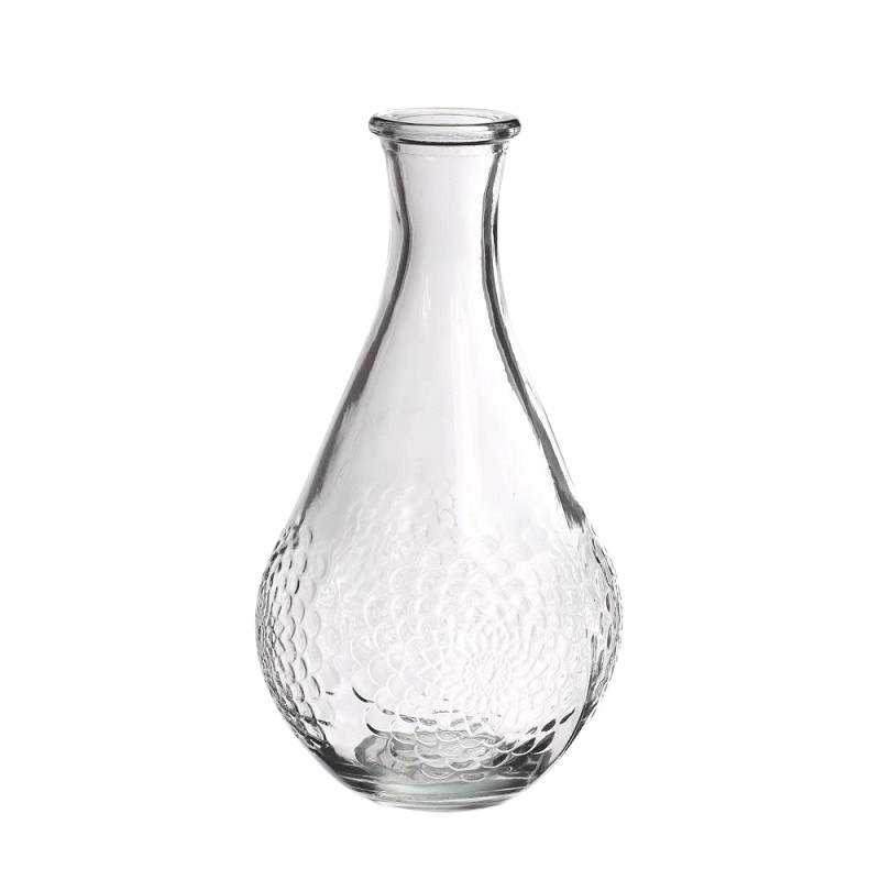 VASE DAHLIA H16X9CM CLEAR