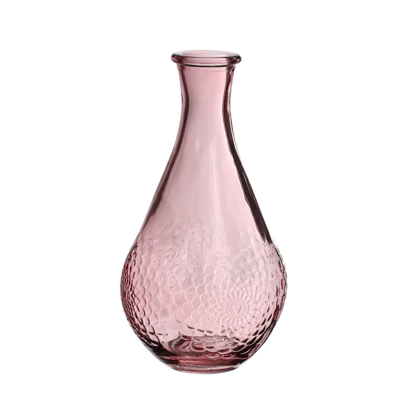 VASE DAHLIA H16X9CM LIGHT PINK