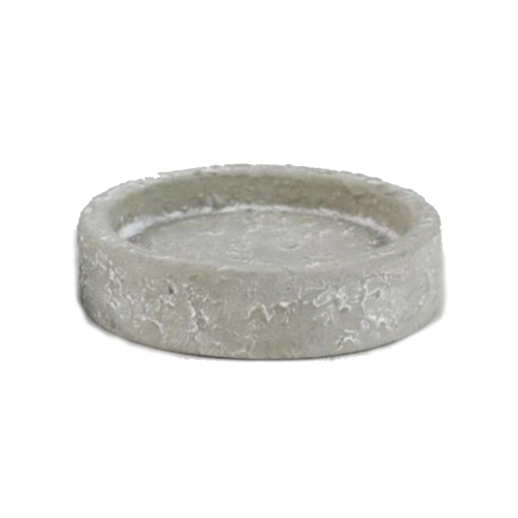 CEMENT WAX DISH GREY 8X2CM