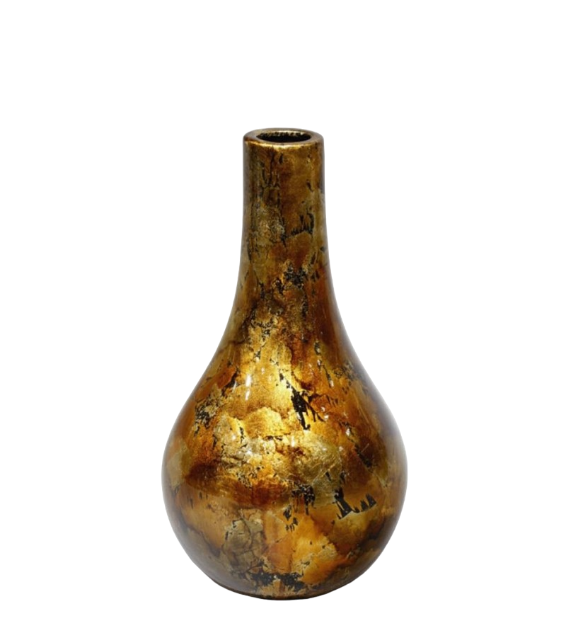 VASE 14XH26CM COPPER GOLD