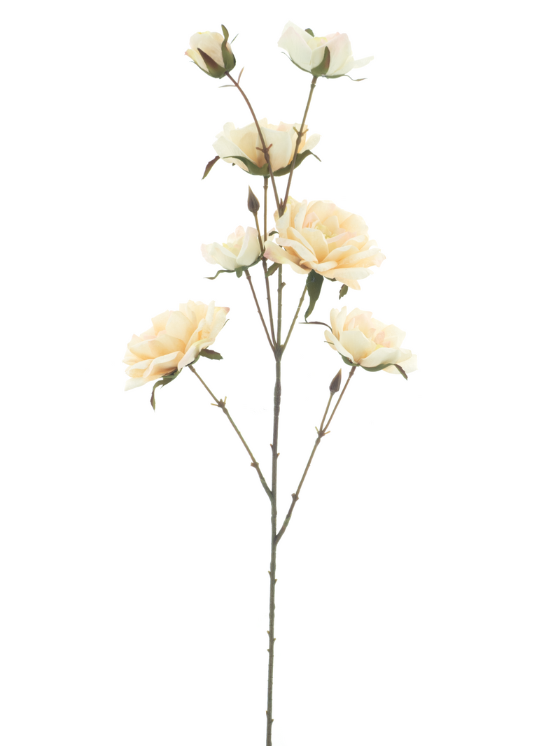 Artificial Cream Rose Spray — SKU 72349-0