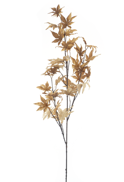 Artificial Maple Leaf Branch – Golden Beige