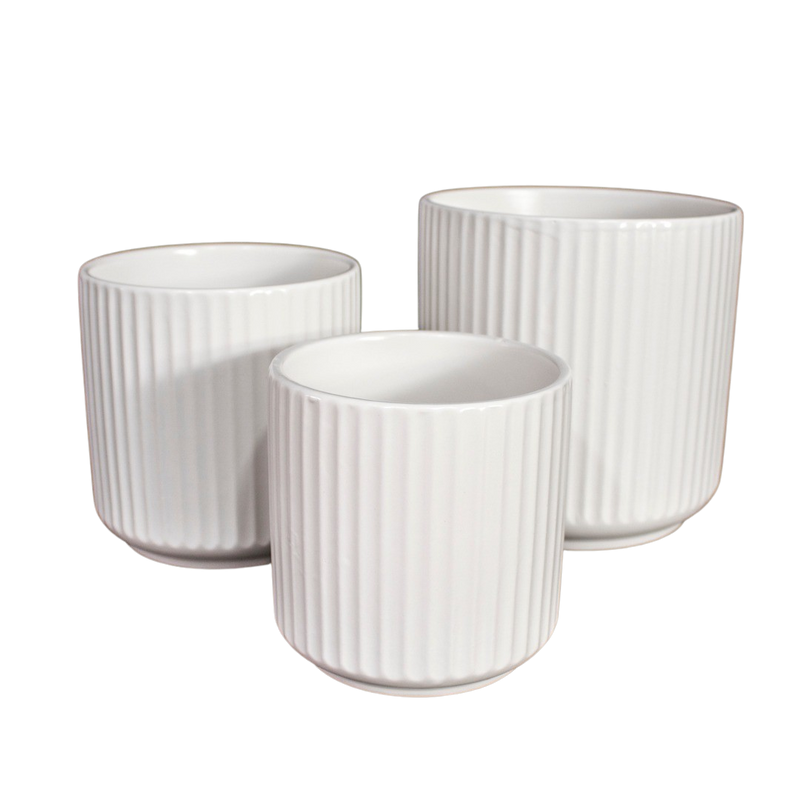 CERAMIC POT WHITE